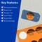 Avery Bright Orange Paper Labels, 2.5" Diameter Round Scalloped